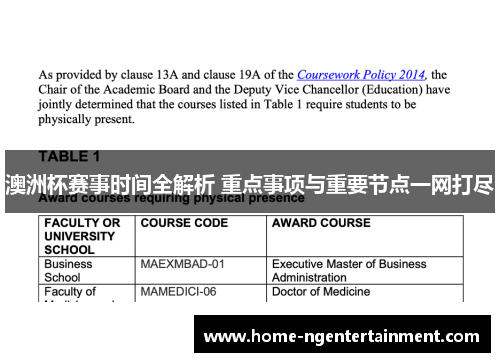 澳洲杯赛事时间全解析 重点事项与重要节点一网打尽 澳洲杯赛事时间全解析 重点事项与重要节点一网打尽